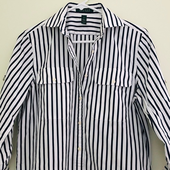 Ralph Lauren Women’s Cotton Striped Shirt - Picture 2 of 7